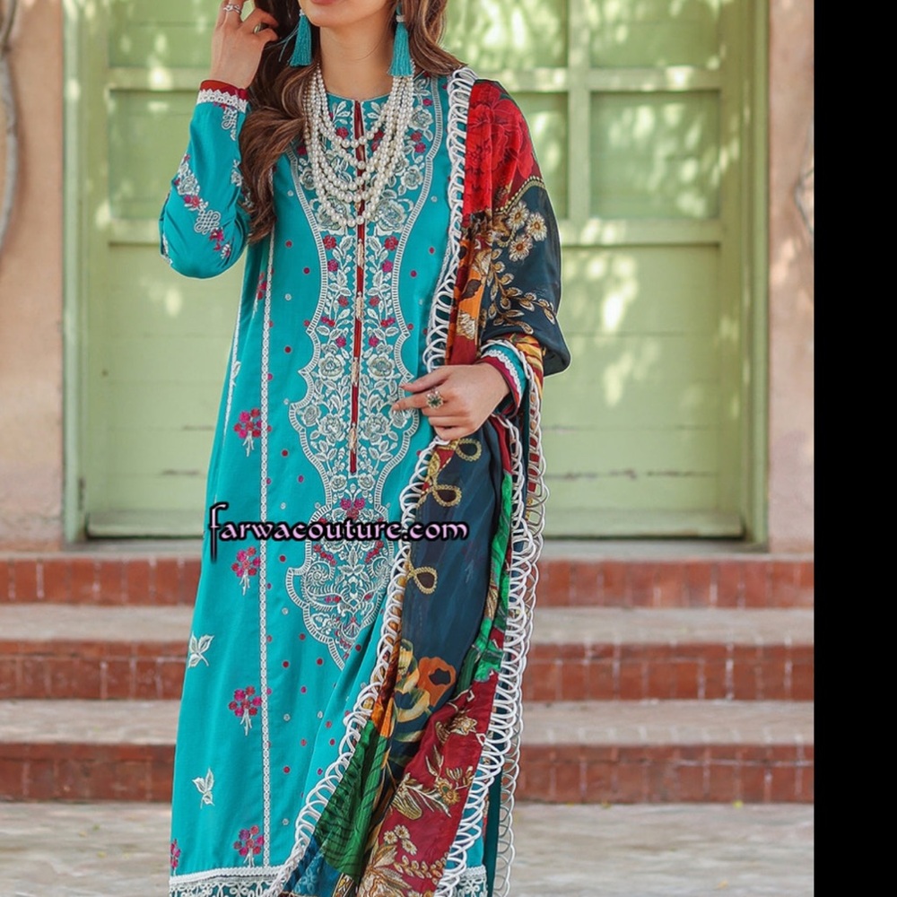 New 3 piece Pakistani party dress lawn women xl